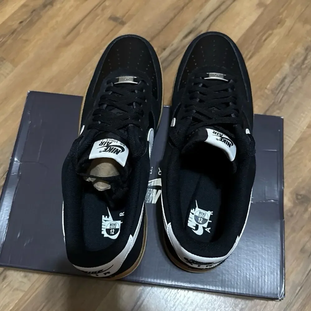 Nike Air Force 1 Black Summit White Gum FQ8714-004 Size 12